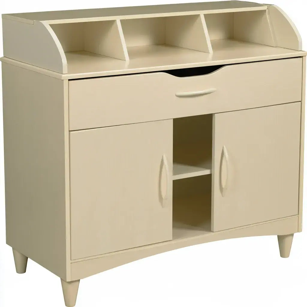 Aparador con nichos altos y puertas inferiores - beige